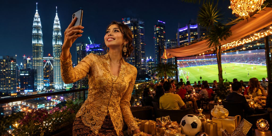 Pertaruhan bola sepak bergaya kebaya di Petaling Jaya